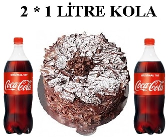 6-9 Kişilik Parça Çikolatalı Yaş Pasta & 2x1 Lt Cola