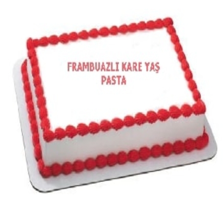 Lezzetli Frambuaz Aromalı 50 Kişilik Yaş Pasta